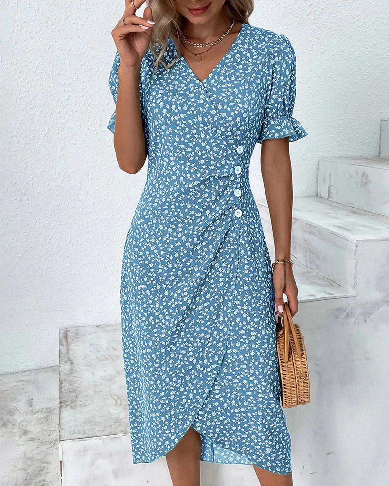 Camila® | Women'S Floral Dress With Short Sleeves - Image 4