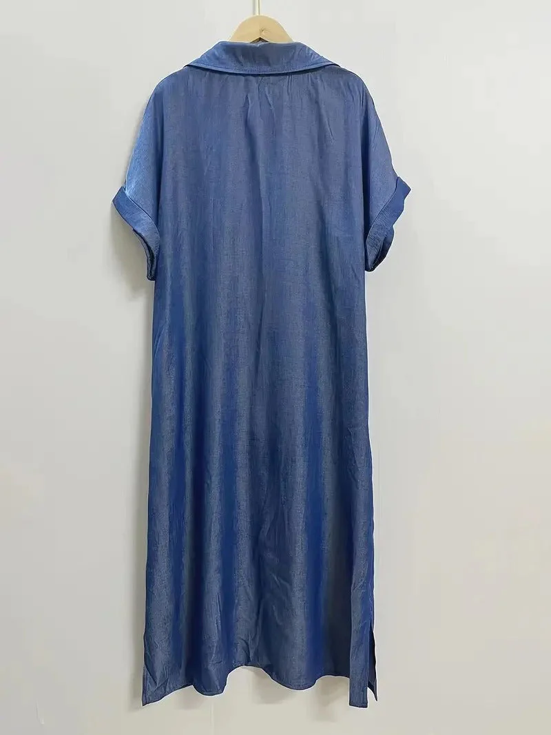 Carina® | Denim Dress Batwing Sleeves - Image 5