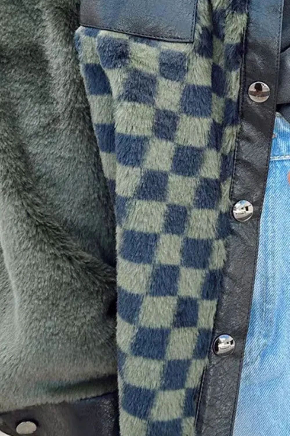 Carla | Jacket with checked collar and pockets - Image 3