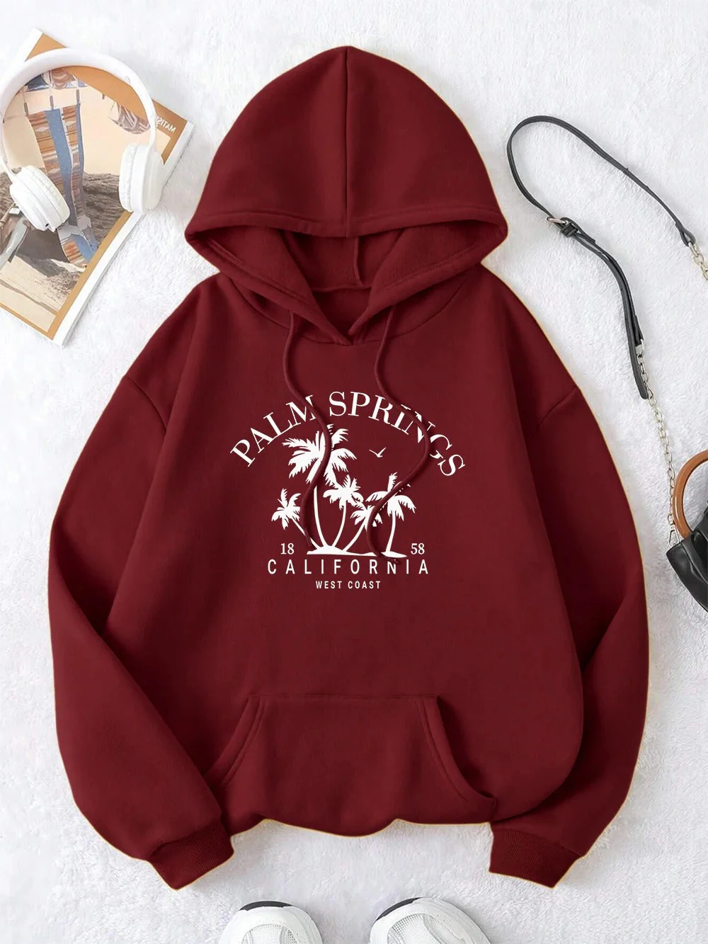 Carla | Oversized hooded sweatshirt with smile print - Image 9