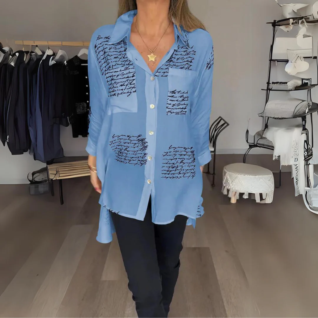 Carmela® | Women's letter print shirt - Image 5