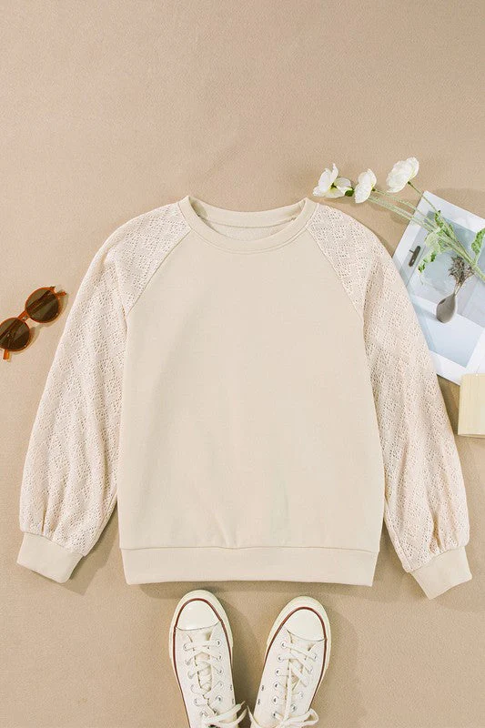 Carolin | Women's sweater top with patchwork raglan sleeves - Image 6