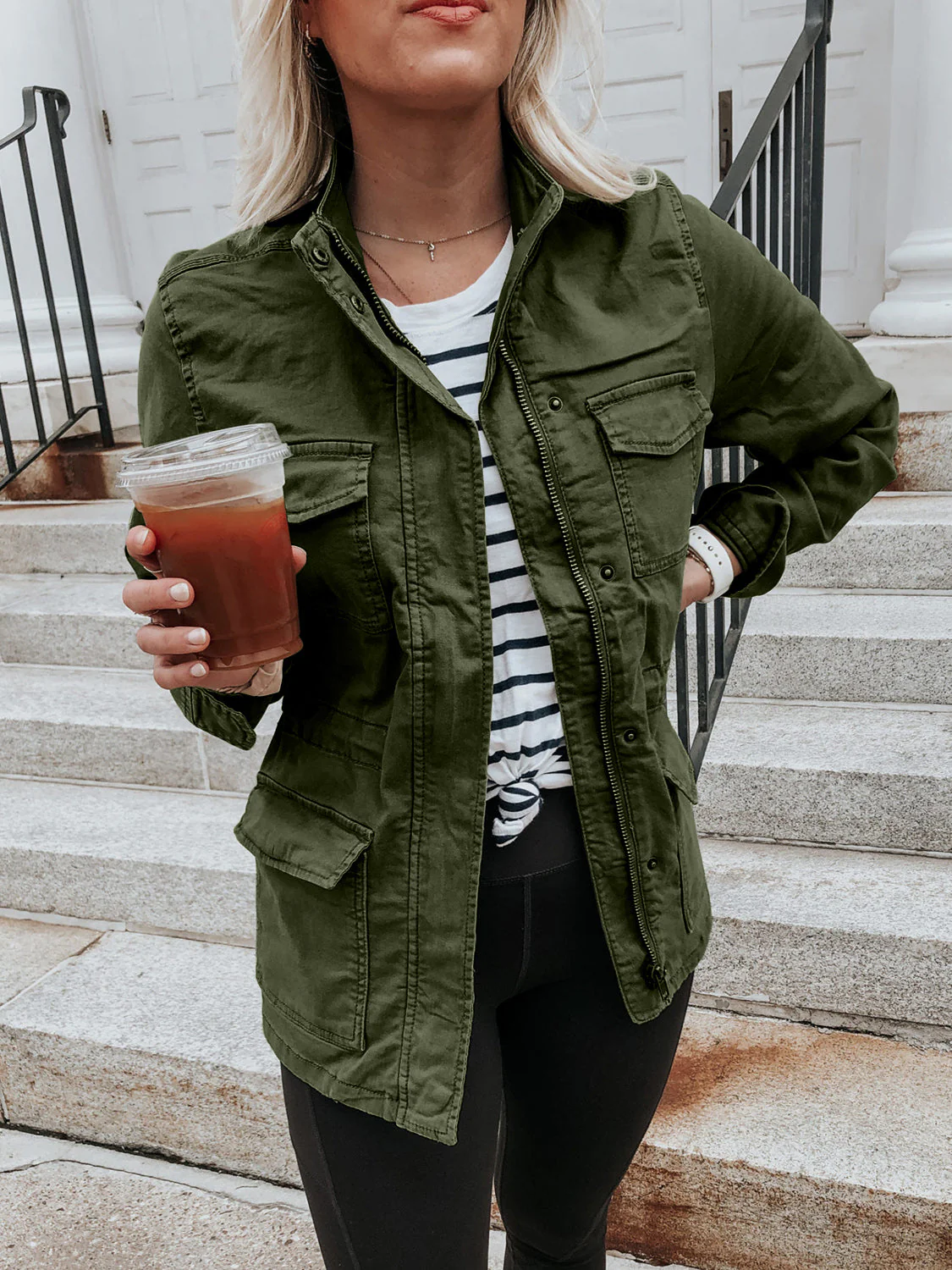 Carolina | Long sleeve zip jacket with pockets - Image 2