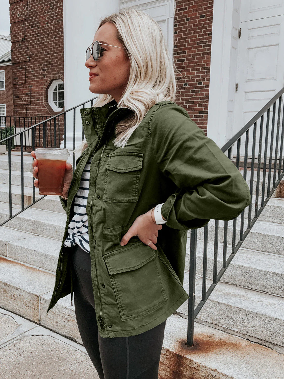 Carolina | Long sleeve zip jacket with pockets - Image 3