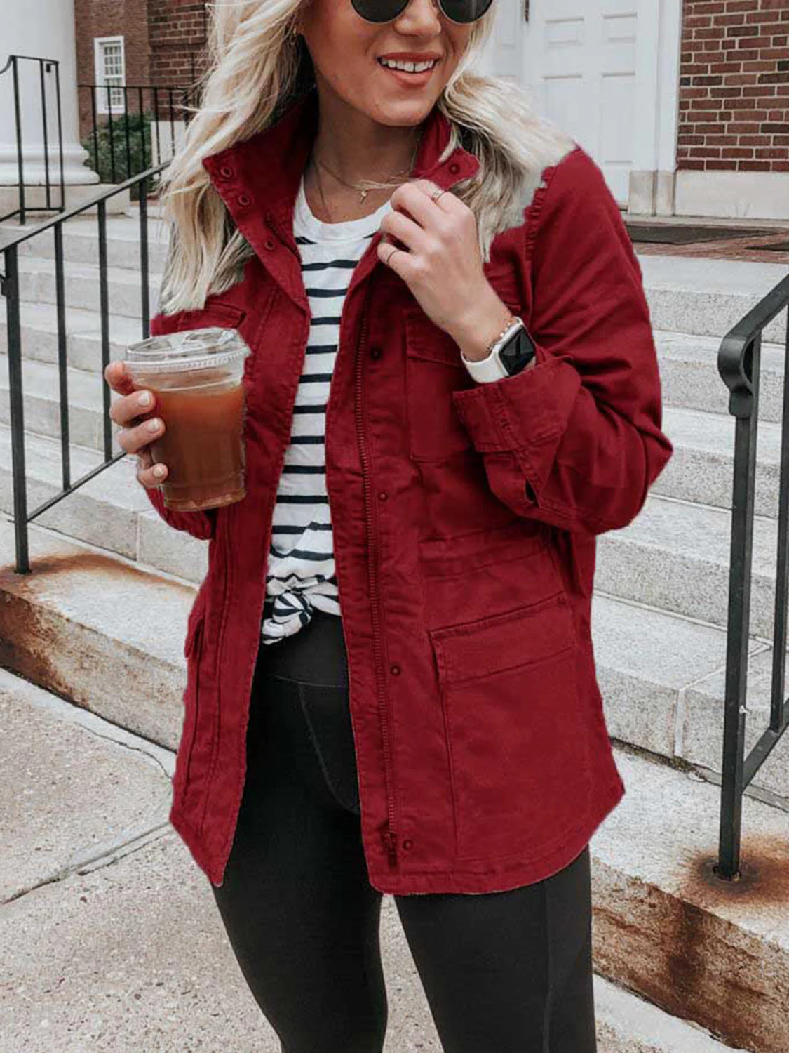 Carolina | Long sleeve zip jacket with pockets - Image 4