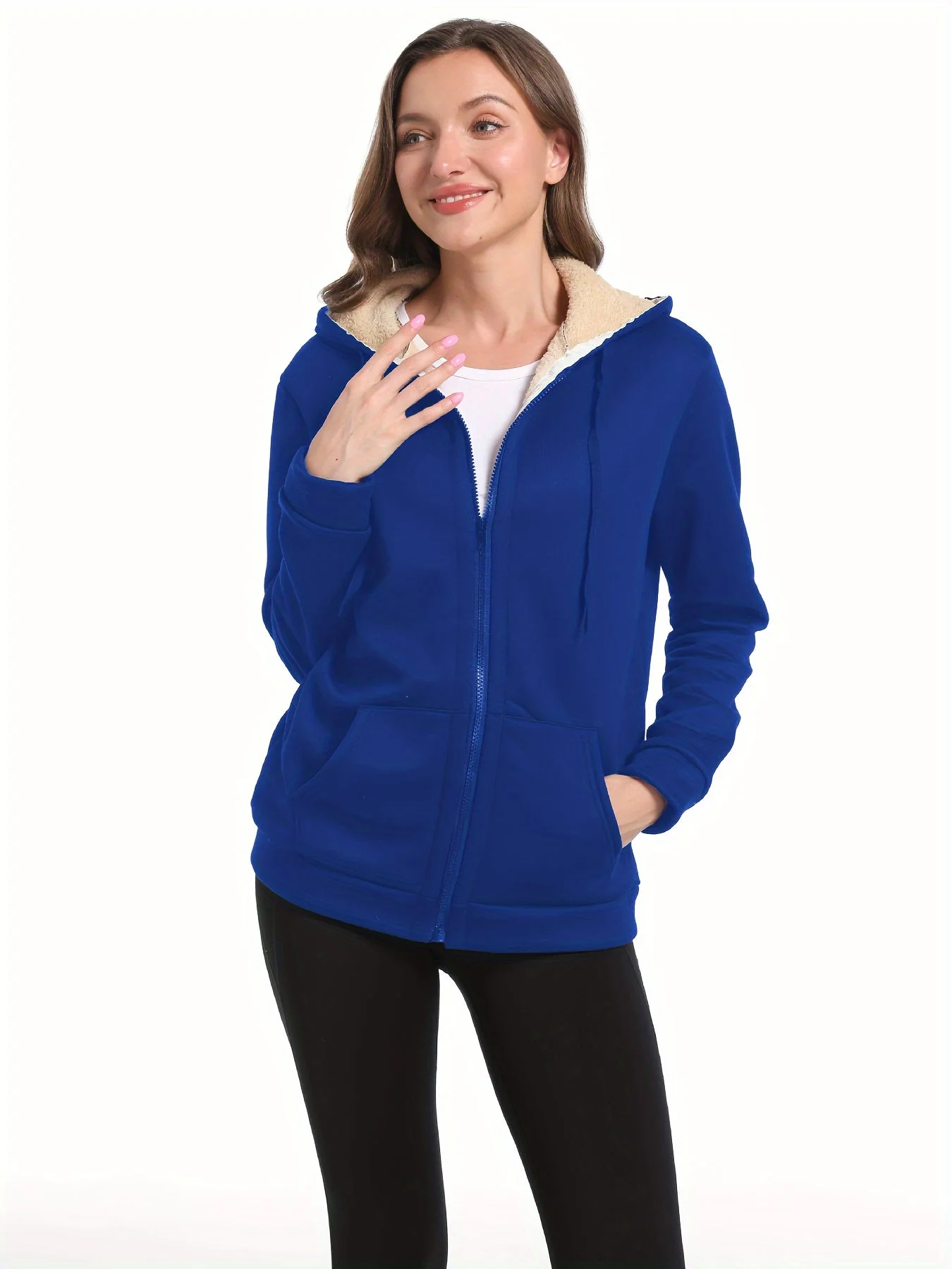 Carolina | Zipper hoodie, stylish and warm - Image 3