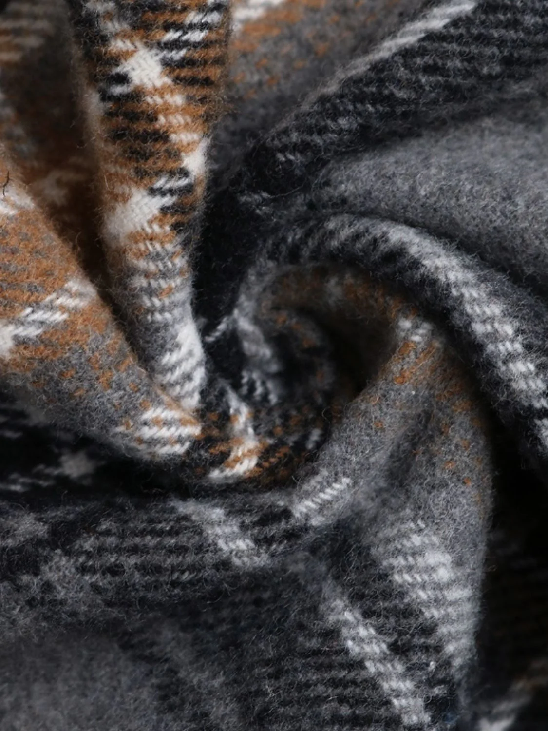 Catarina | Perfee checked long sleeve crew neck sweatshirt - Image 5