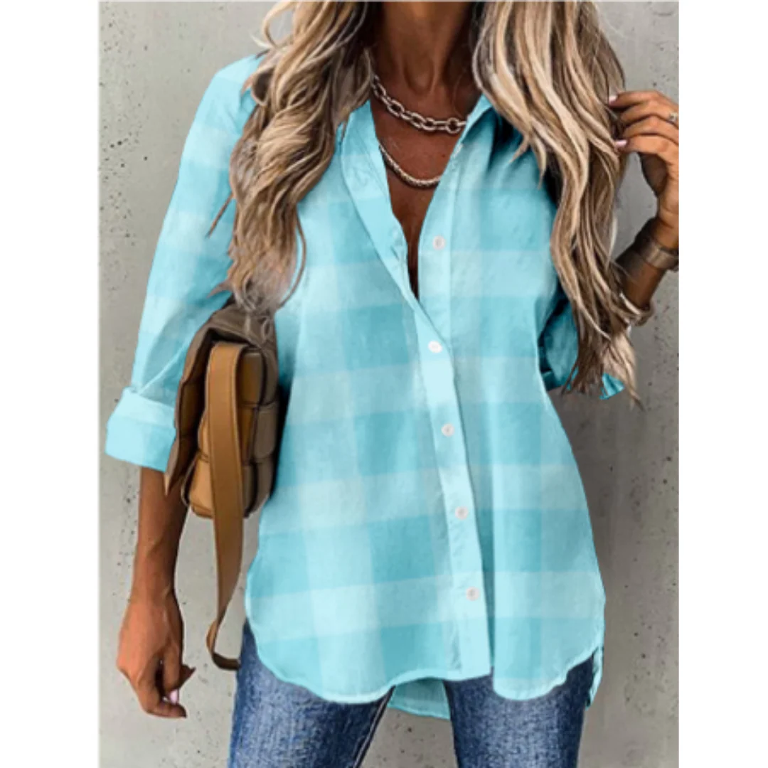 Cecilia® | Casual Checked Blouse - Image 2