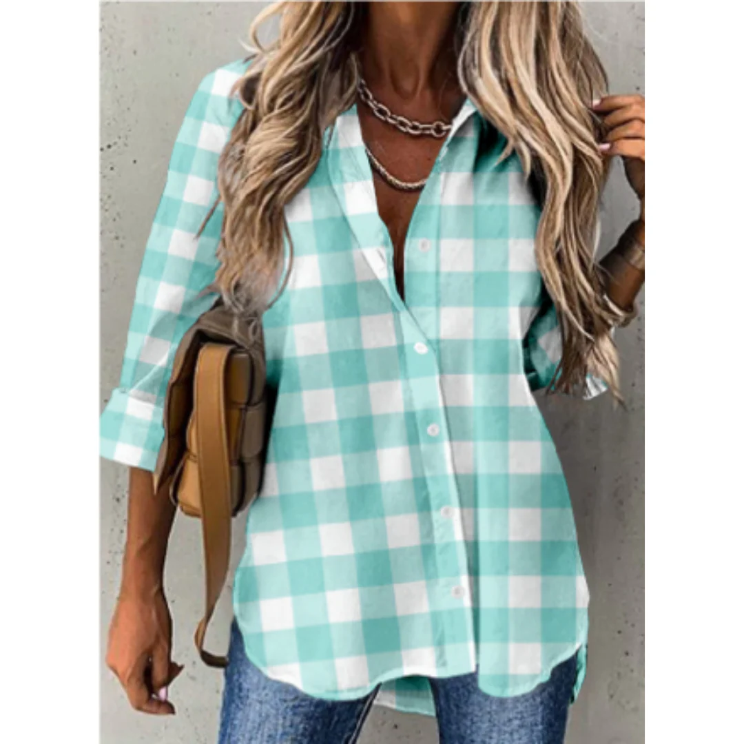 Cecilia® | Casual Checked Blouse - Image 3