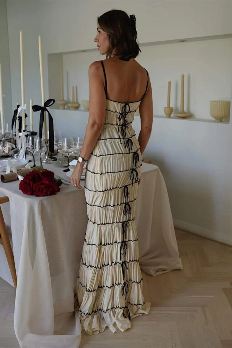 Cecilia® | Maxi Dress With Ruffle Tunnel