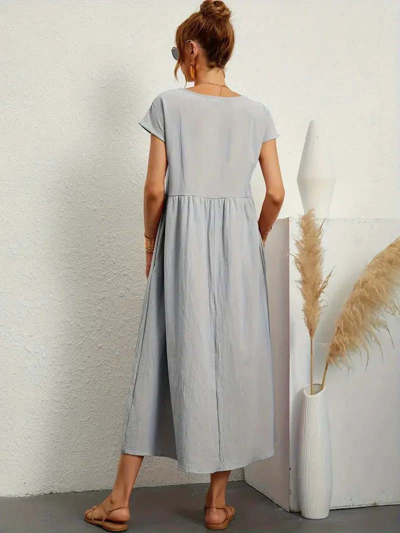Cecilia® | Premium Linen Pocket Dress - Image 35