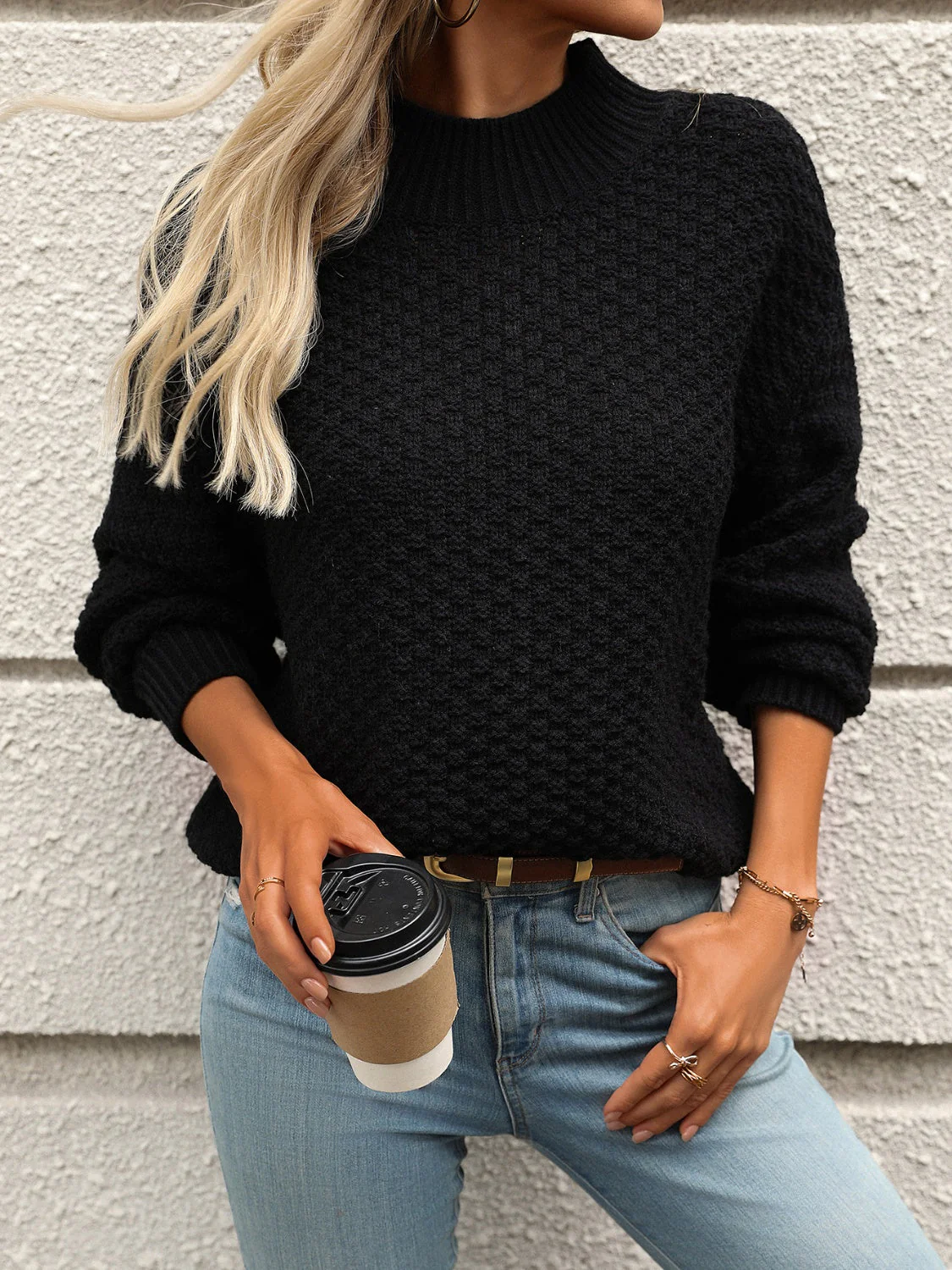 Seline |  Long-sleeved sweater with stand-up collar - Image 12