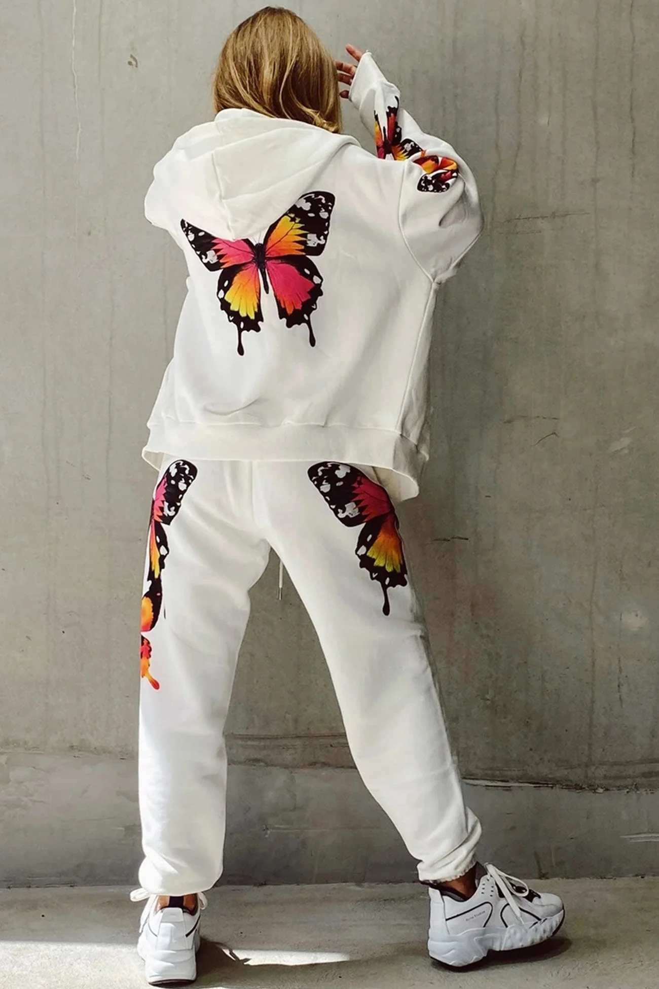 Charlotte | Butterfly print zip hoodie set - Image 8