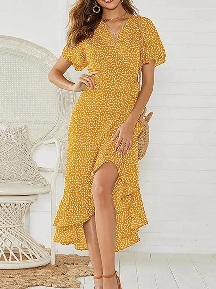 Claire® | Women'S Long Summer Floral Chiffon Dress - Image 3