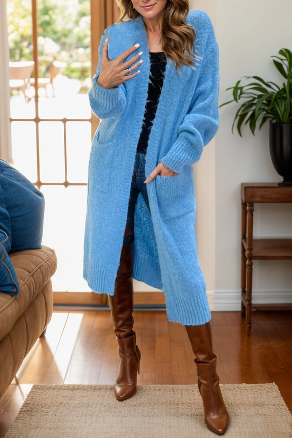 Clara | Long-sleeved peace sign cardigan - Image 2
