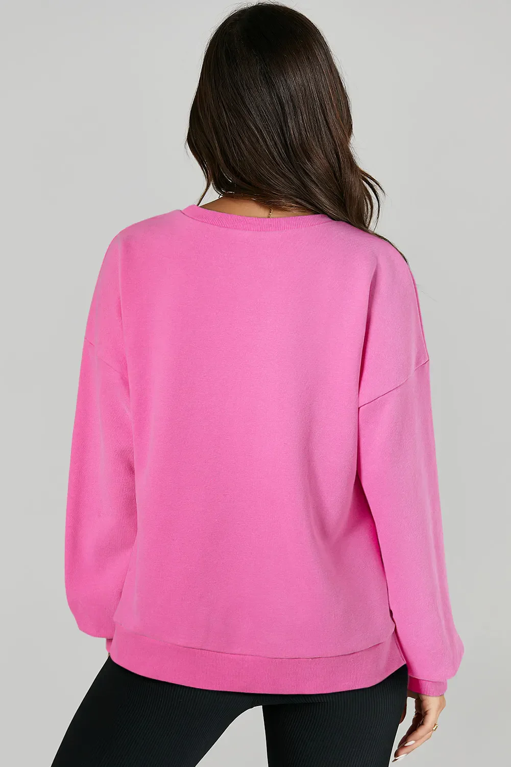 Claudia | Long-sleeved sweatshirt with a high, low crew neck - Image 14