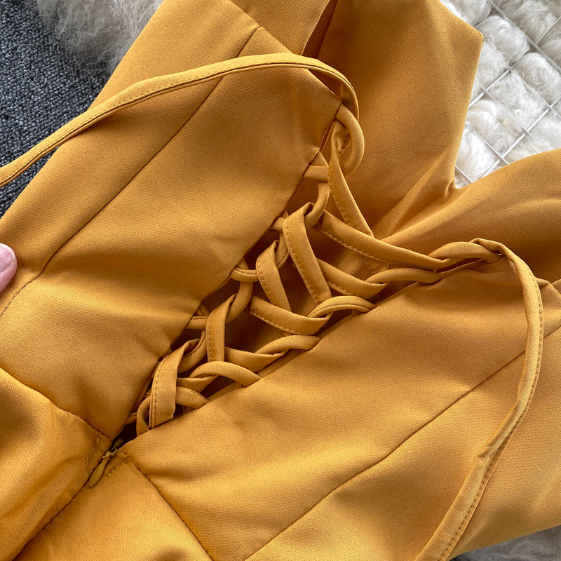 Concepción® | Yellow Sleeveless Cocktail Dress - Image 10
