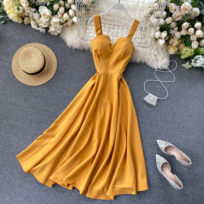 Concepción® | Yellow Sleeveless Cocktail Dress - Image 2