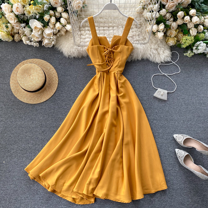 Concepción® | Yellow Sleeveless Cocktail Dress - Image 24