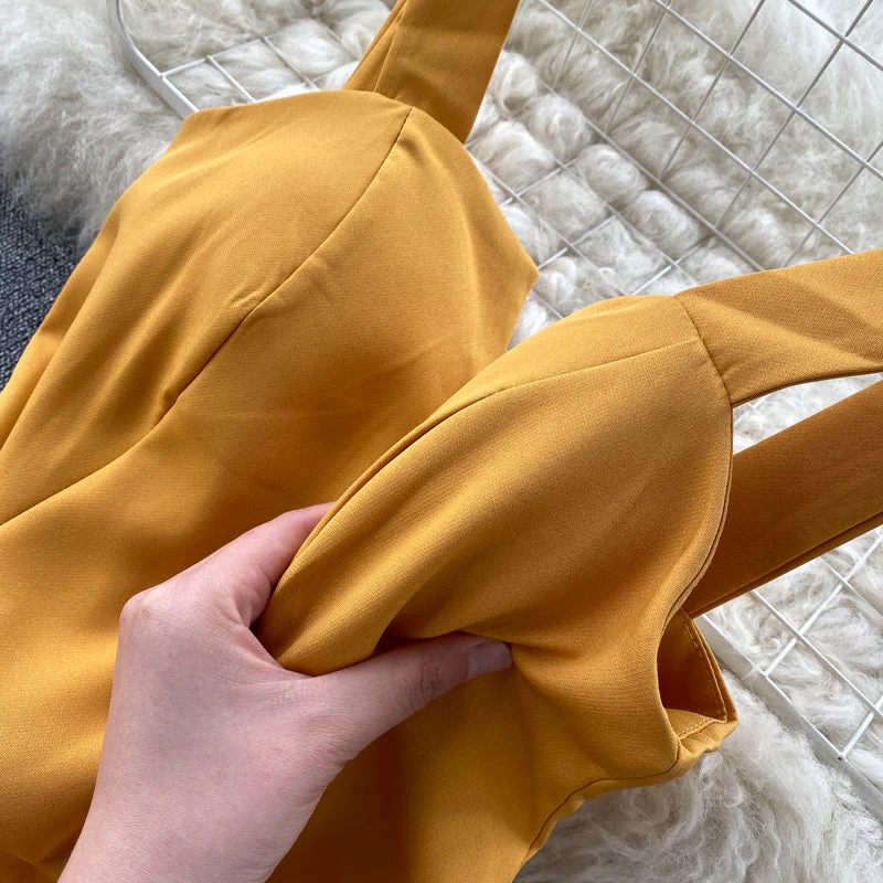 Concepción® | Yellow Sleeveless Cocktail Dress - Image 7