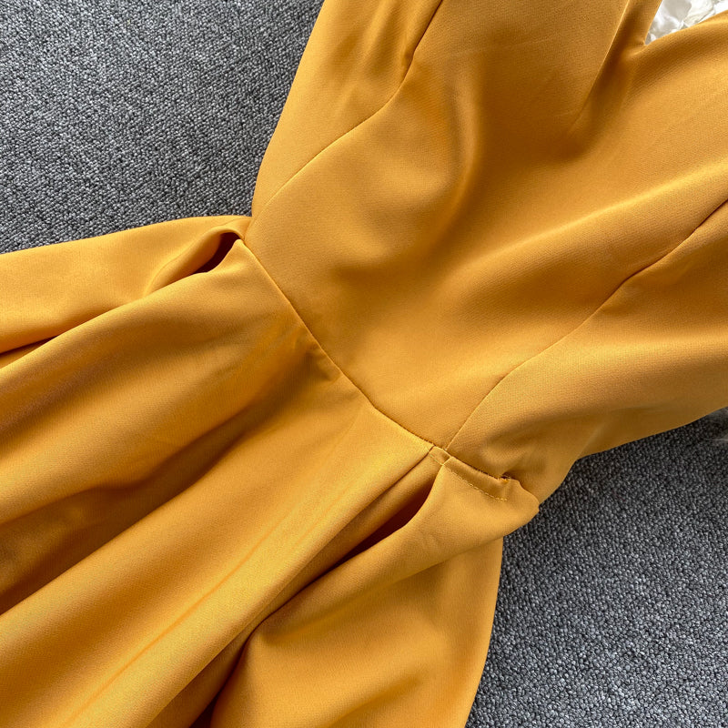 Concepción® | Yellow Sleeveless Cocktail Dress - Image 8