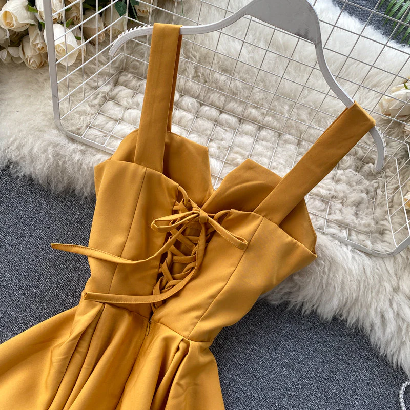 Concepción® | Yellow Sleeveless Cocktail Dress - Image 9