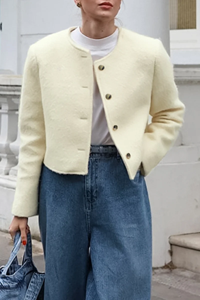 Concha | Casual everyday outerwear with solid color buttons and O-neck - Image 15