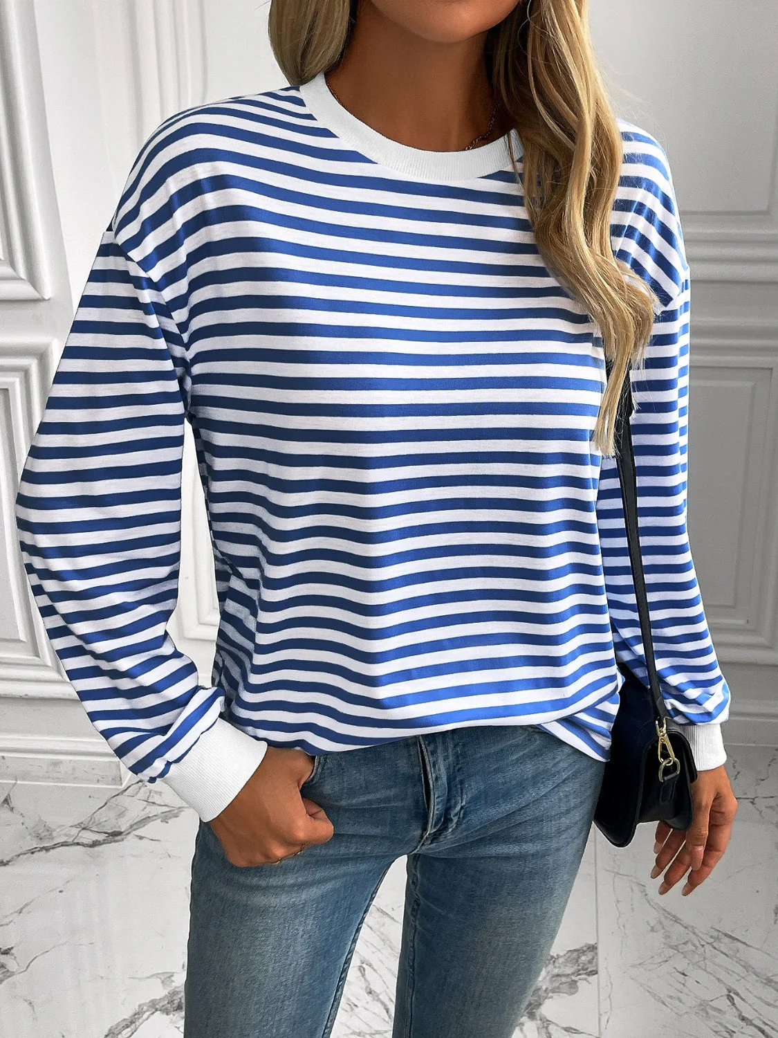 Constance | Ivy Lane striped long sleeve crew neck sweatshirt - Image 16