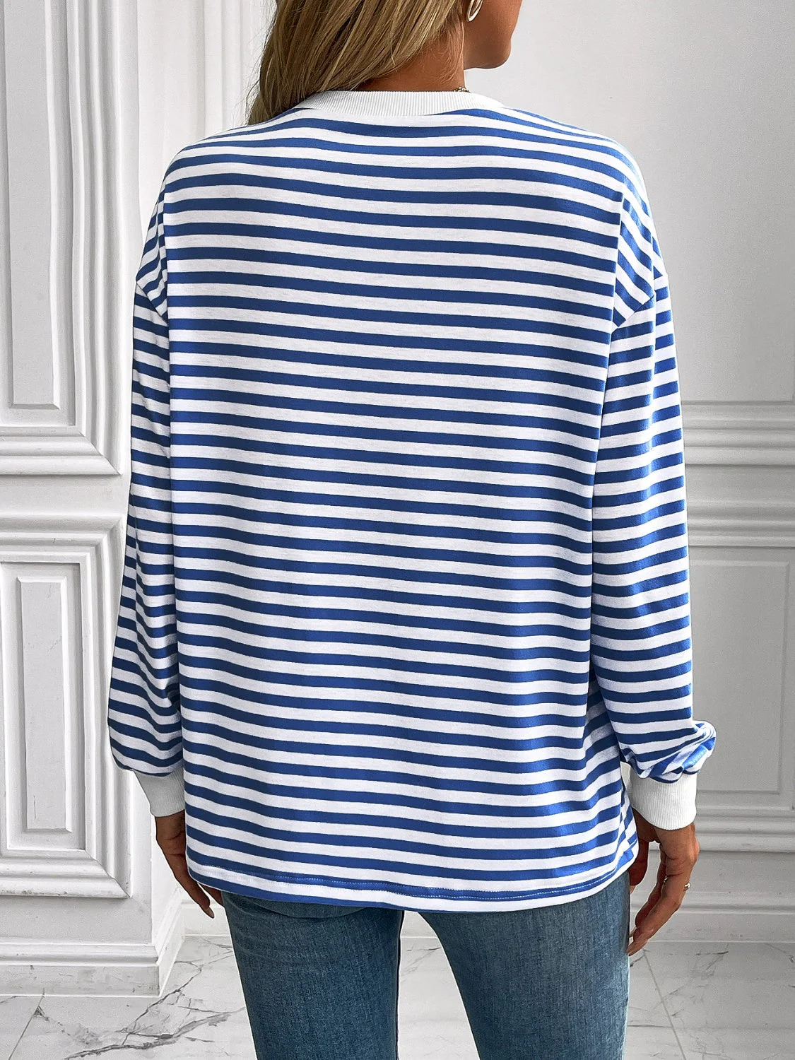 Constance | Ivy Lane striped long sleeve crew neck sweatshirt - Image 17