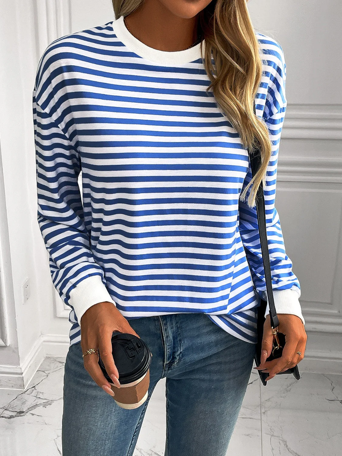 Constance | Ivy Lane striped long sleeve crew neck sweatshirt - Image 19