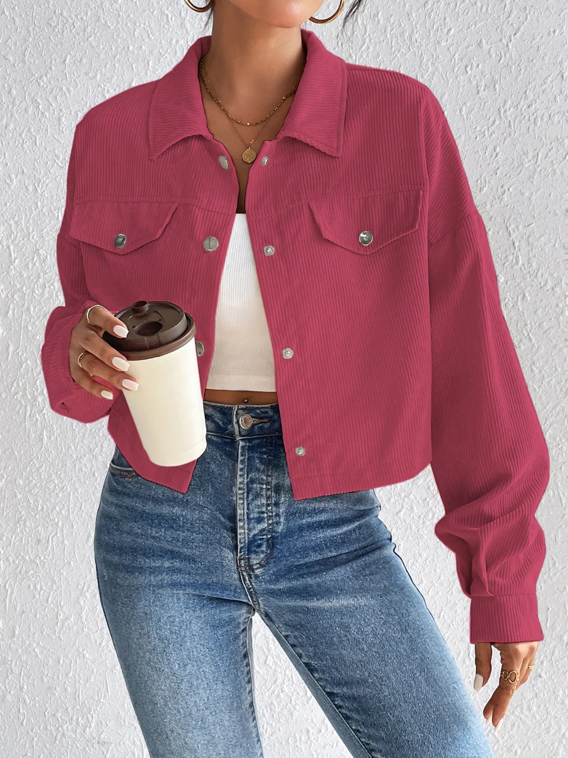 Constance | Long sleeve jacket with snap fastening - Image 15