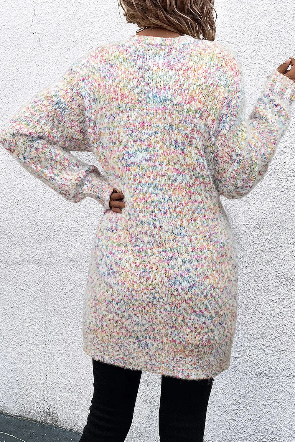 Constance | Long sleeve open front cardigan with pockets - Image 2