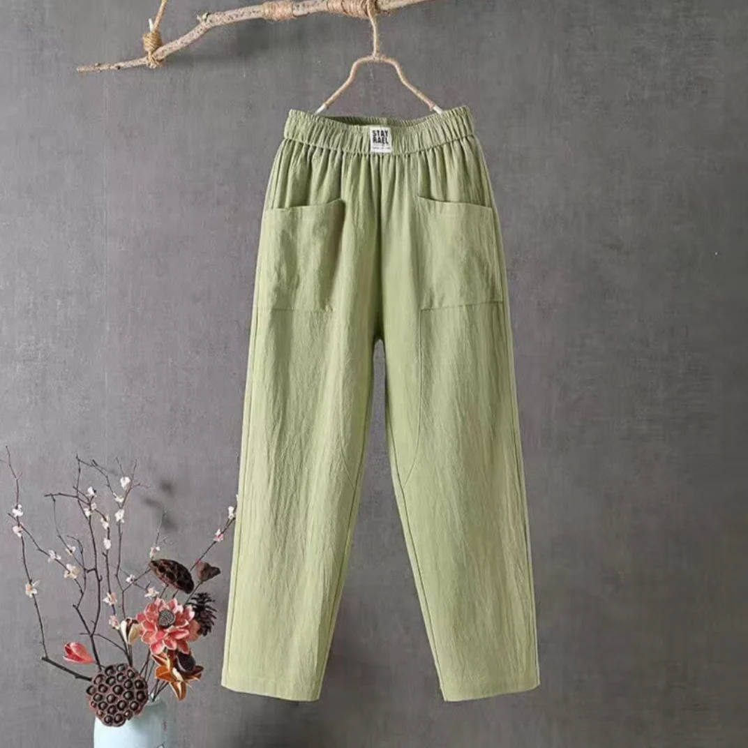 Constanza® | Linen Trousers With Elastic Waist