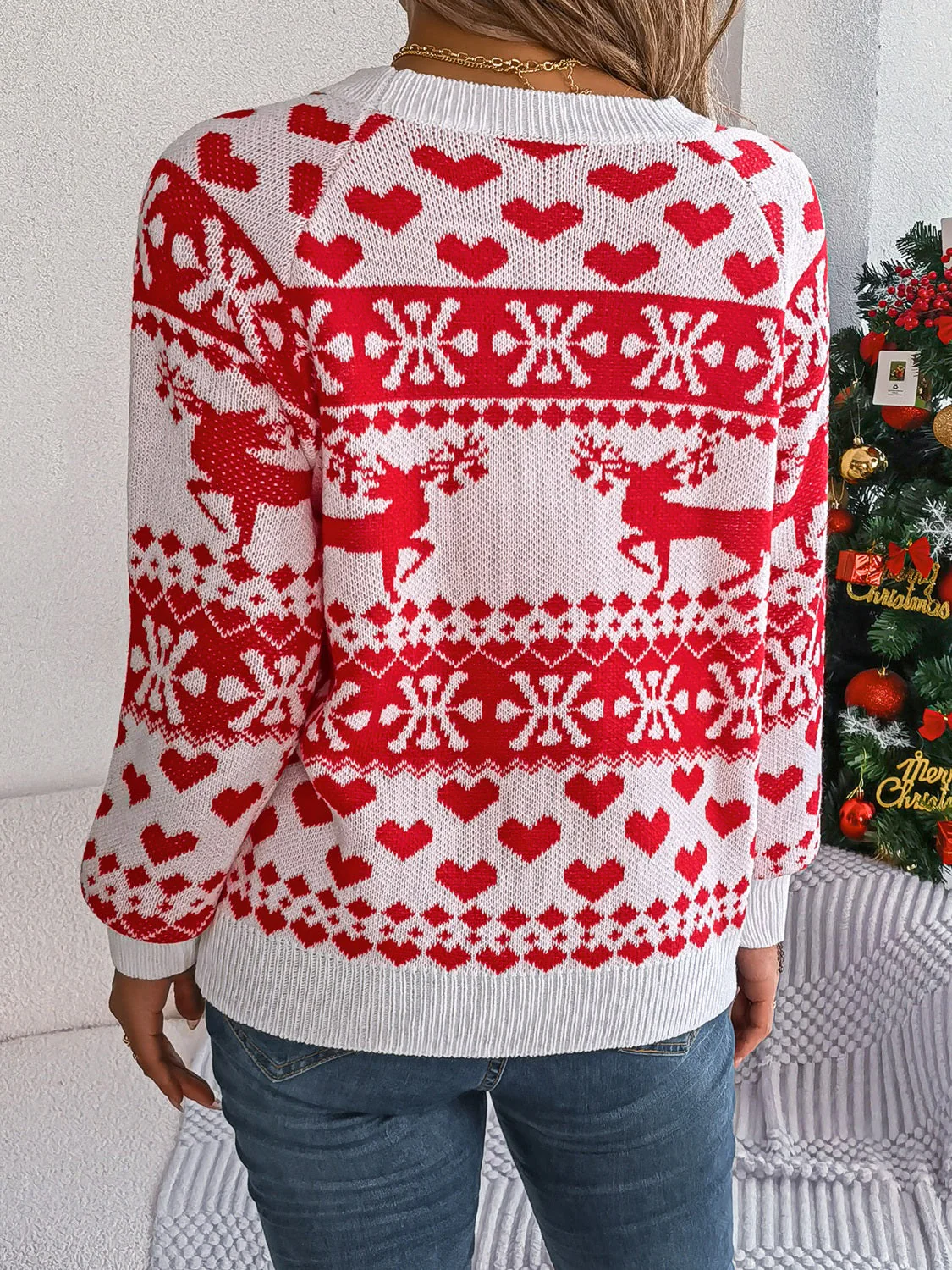Corina | Christmas Element crew neck long sleeve sweater - Image 8
