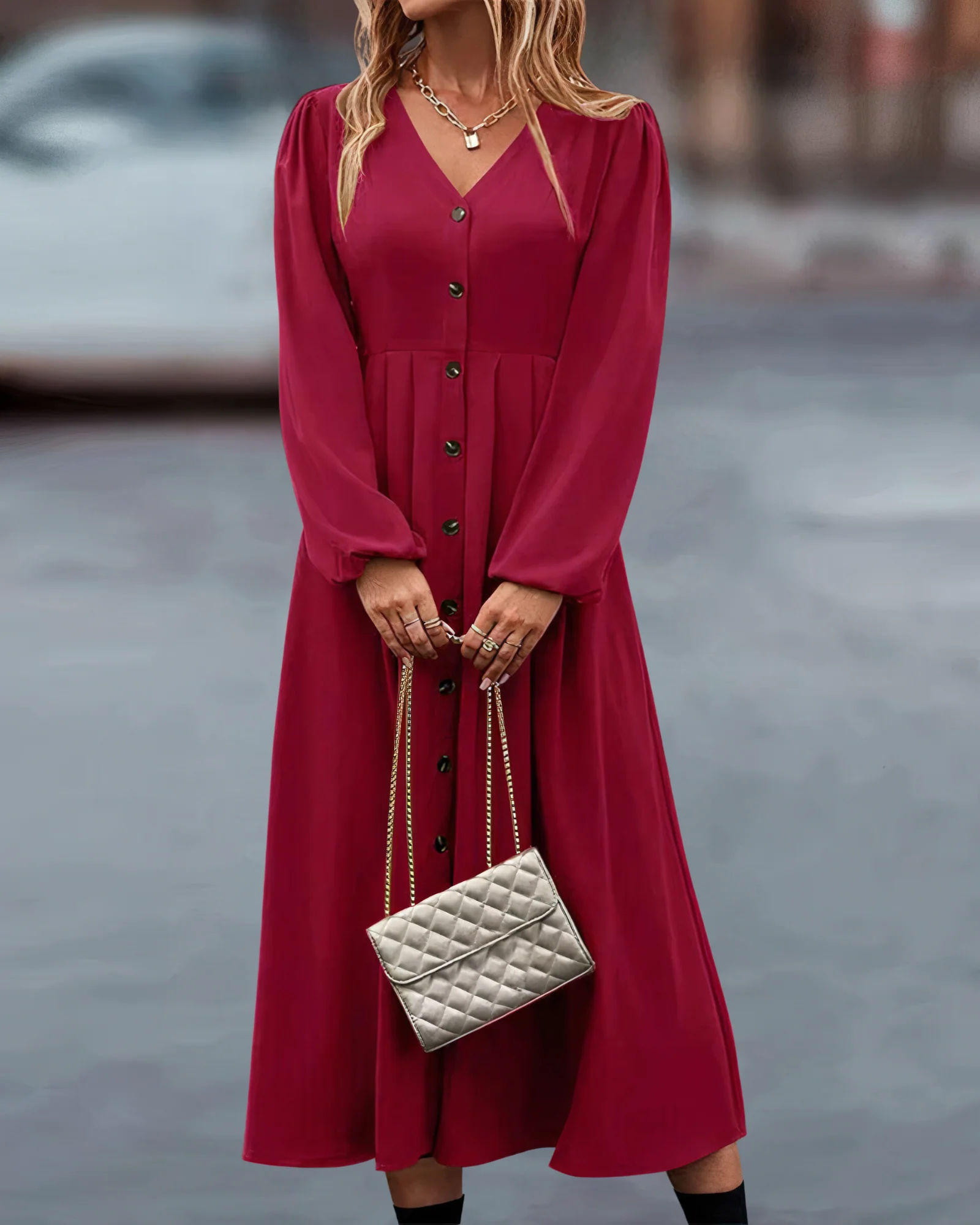 Cristina® | Elegant Autumn Dress - Image 6
