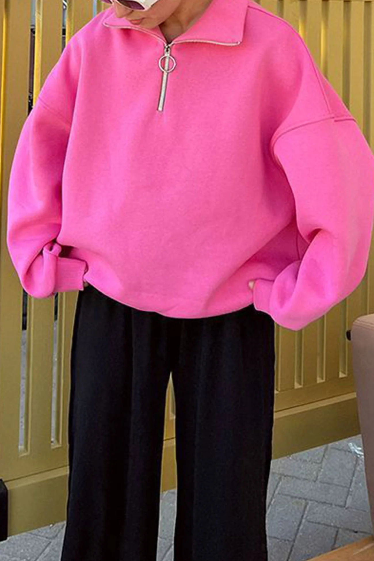 Dafne | Lapel zip-up sweatshirt - Image 4