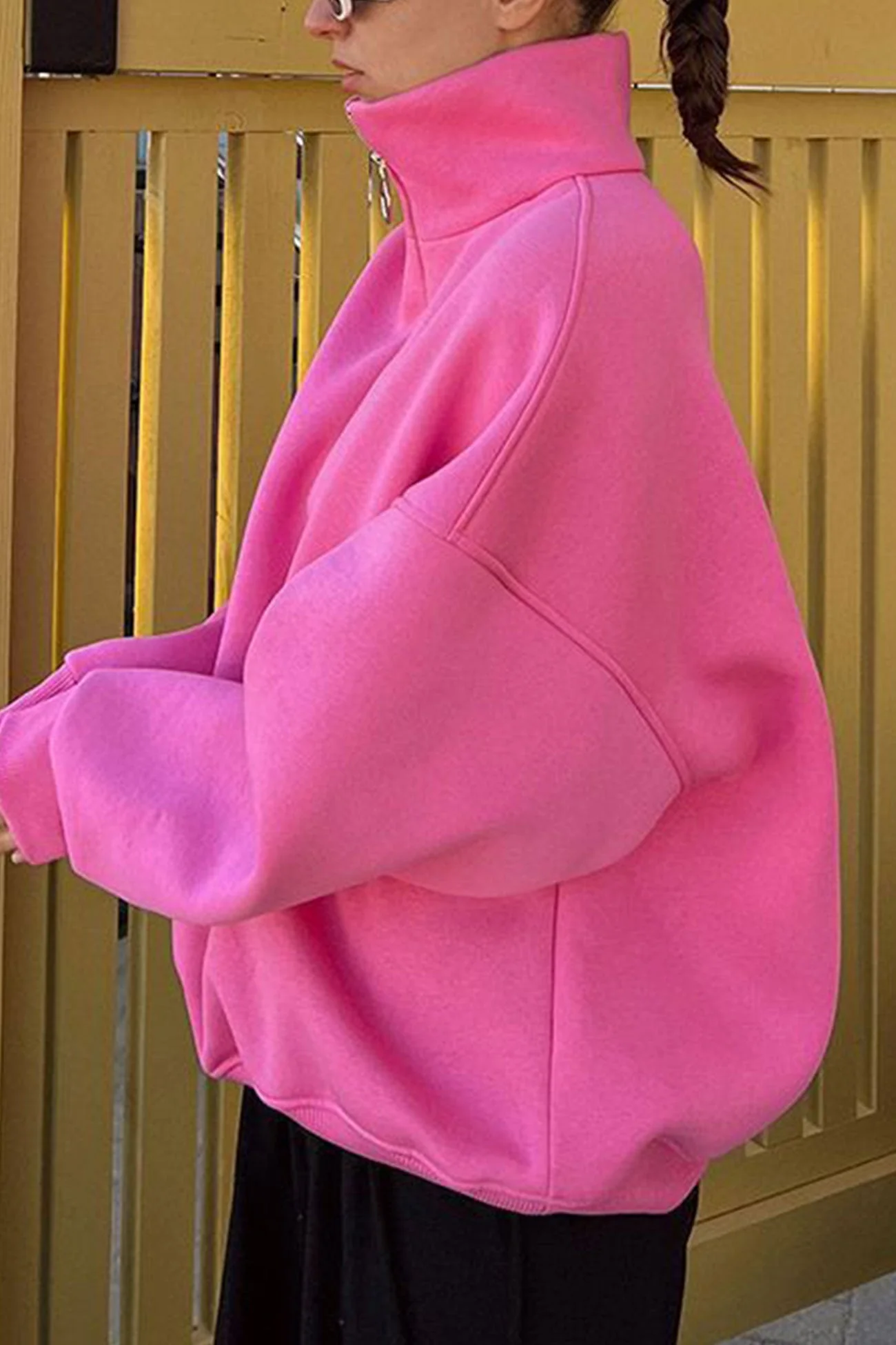Dafne | Lapel zip-up sweatshirt - Image 5