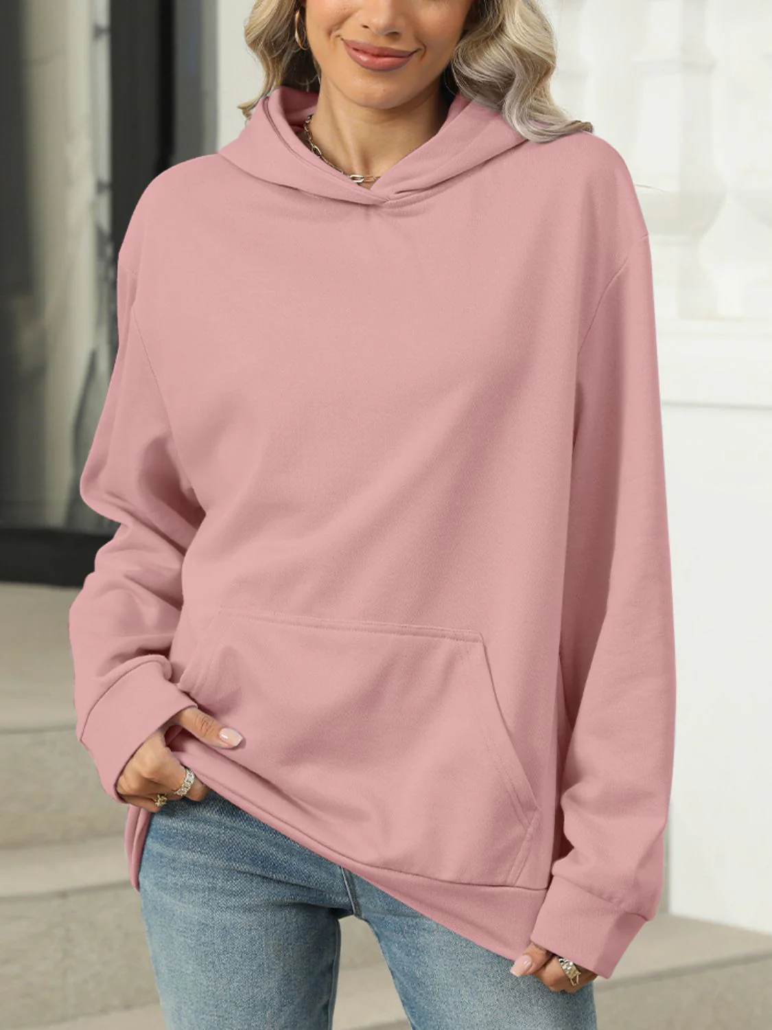 Dagmar | Hoodie with pockets and long sleeves - Image 7