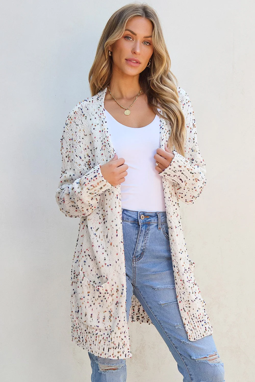 Daniela | Long sleeve open front cardigan - Image 2