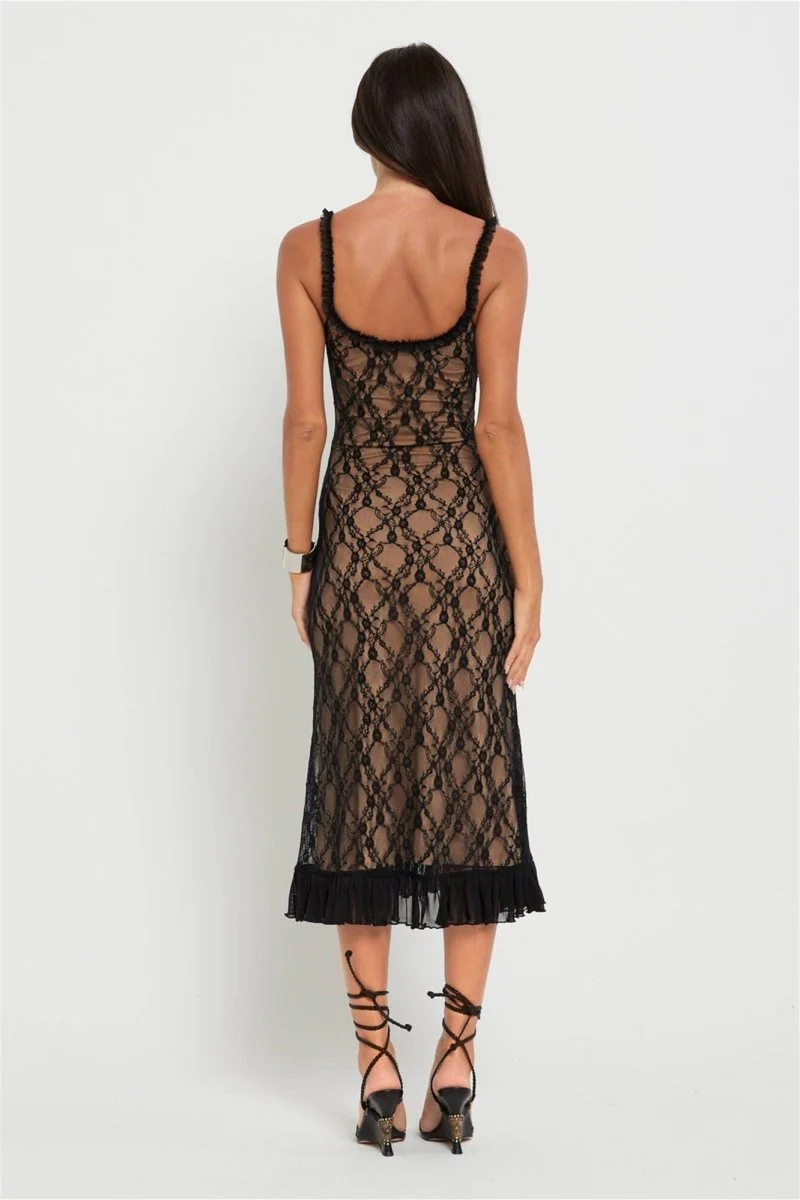 Daniela® | Maxi Dress With Ruffles And Floral Lace - Image 4