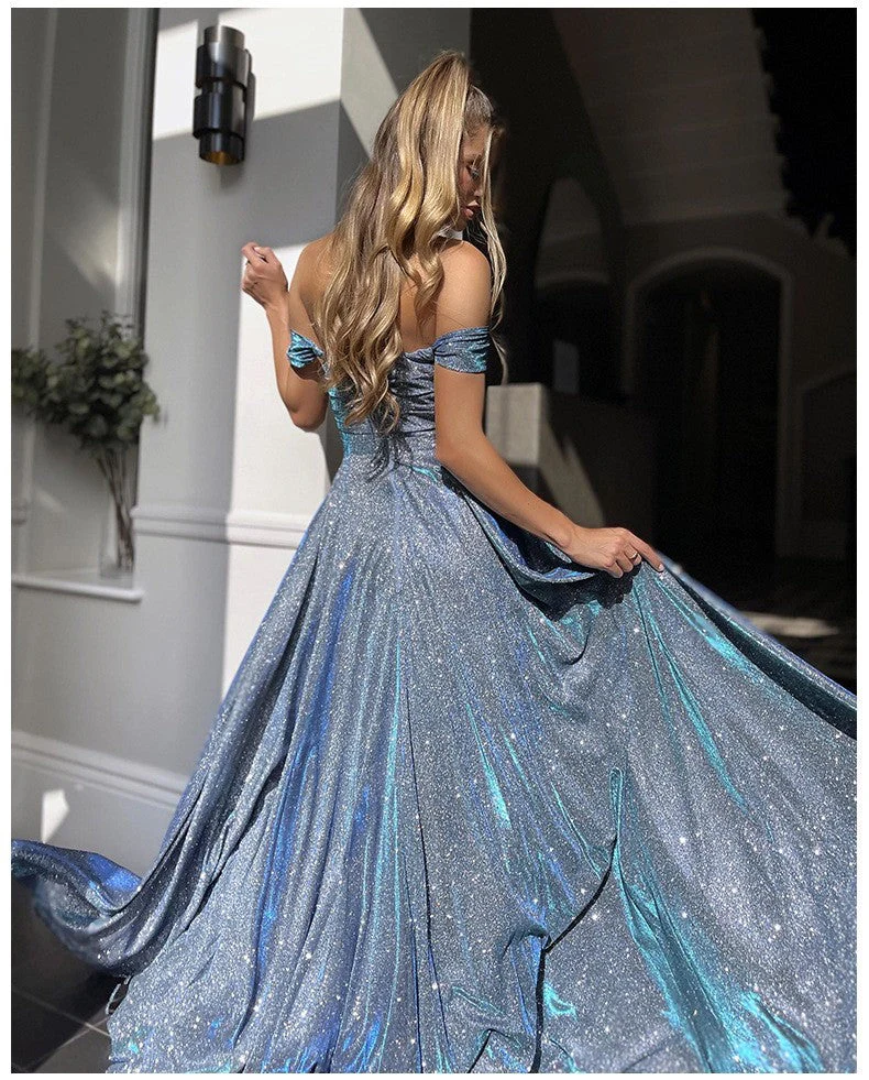 Daniela® | Sequins Large Skirt Tube Top Fashionable With Side Slit Dress - Image 3