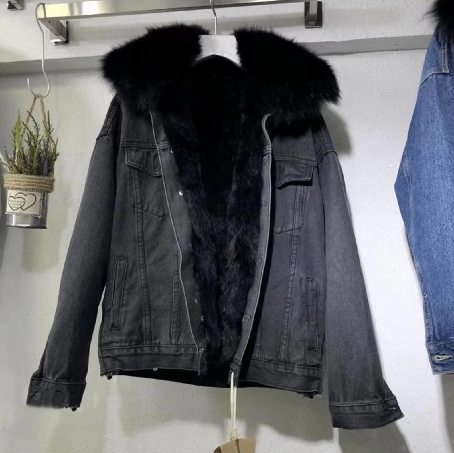 Danielle® | Denim coat, fluffy cotton jacket - Image 2