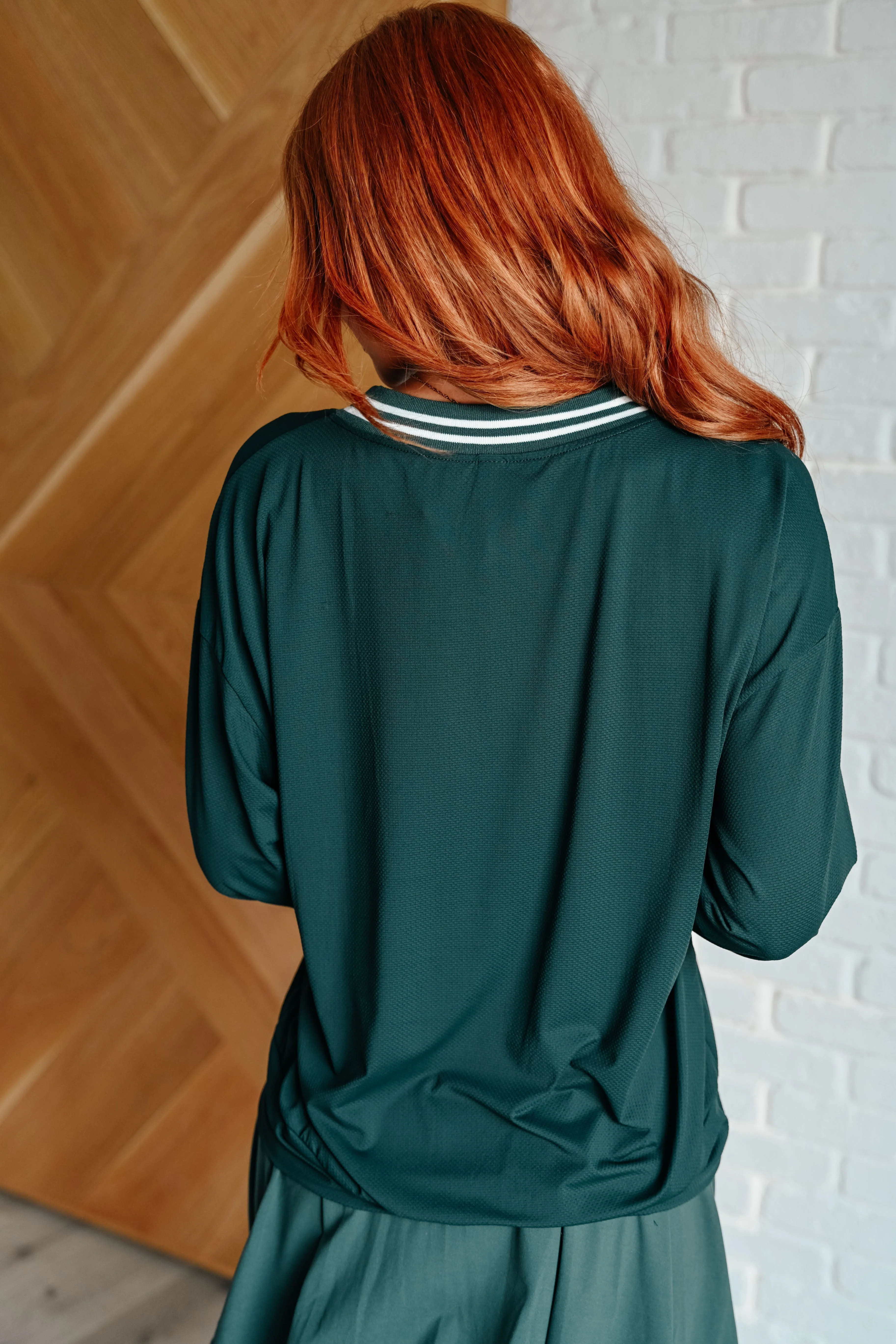 Daria | All Out Comfort V-neck sweater in midnight green - Image 7