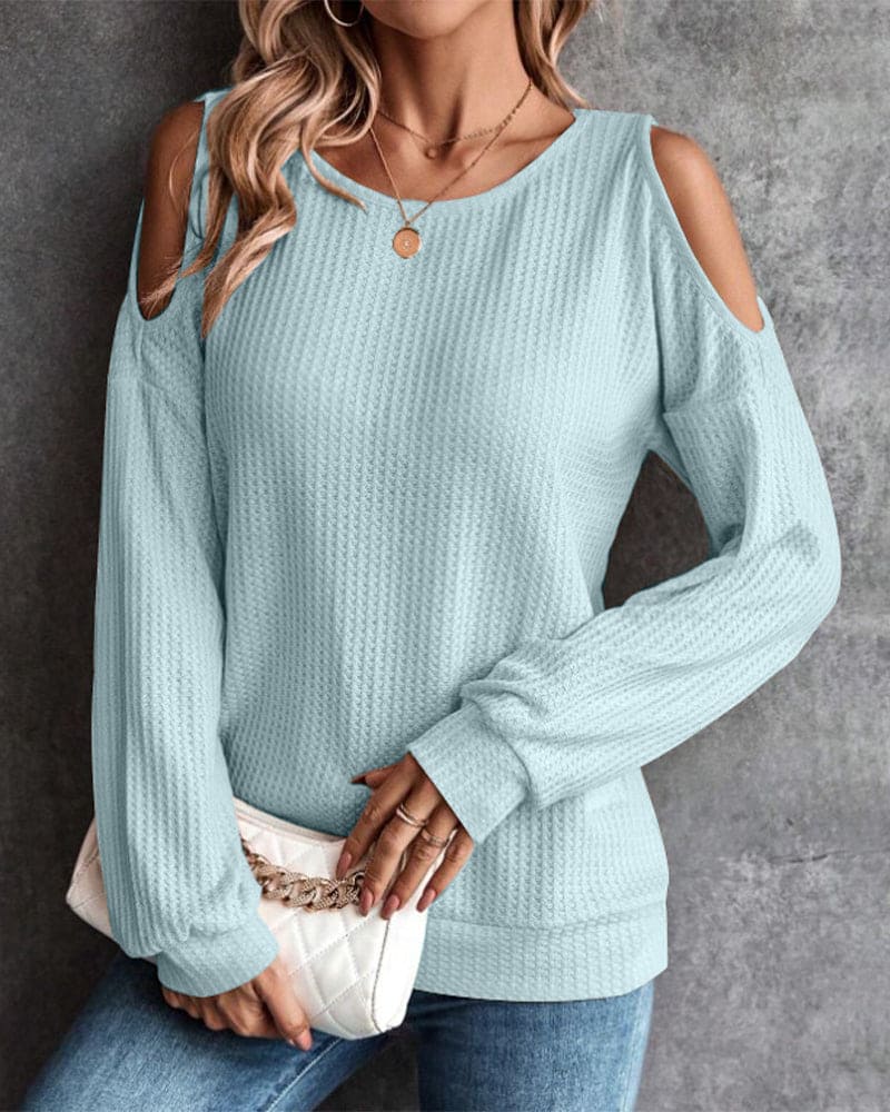 Debora® | Casual Long Sleeve Off Shoulder Sweater - Image 4