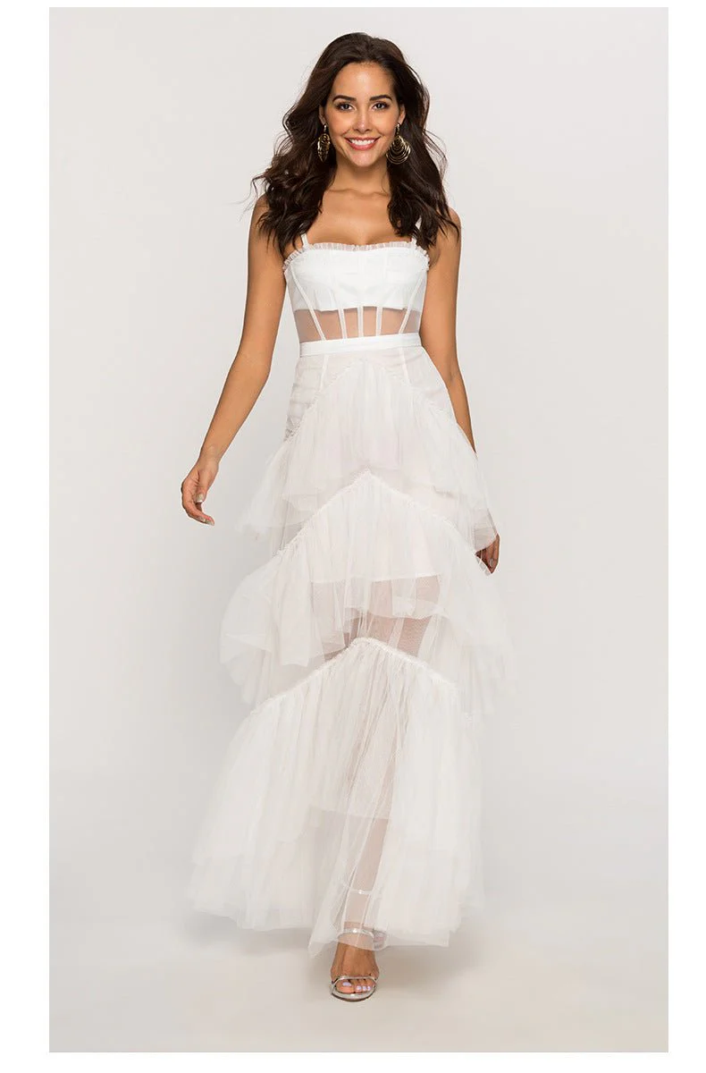 Debora® | Maxi Mesh Slip With Leather Corset - Image 9