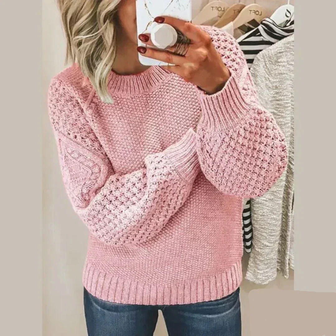 Deborah | Structured classic sweater with puff sleeves - Image 3