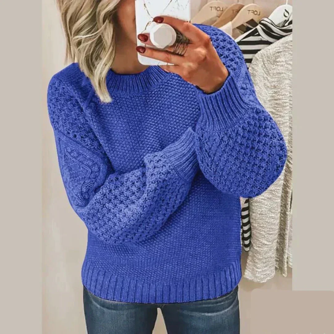 Deborah | Structured classic sweater with puff sleeves - Image 4