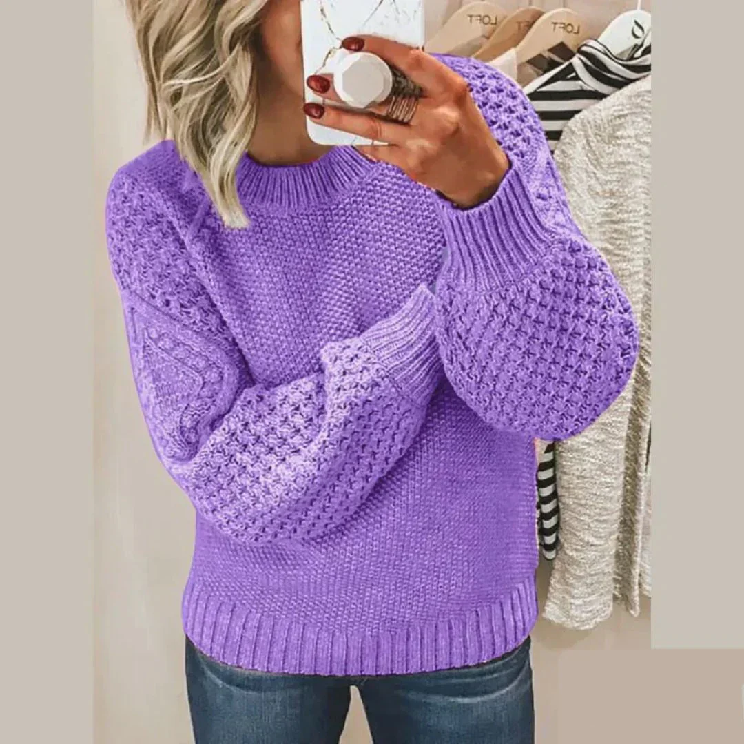 Deborah | Structured classic sweater with puff sleeves - Image 5