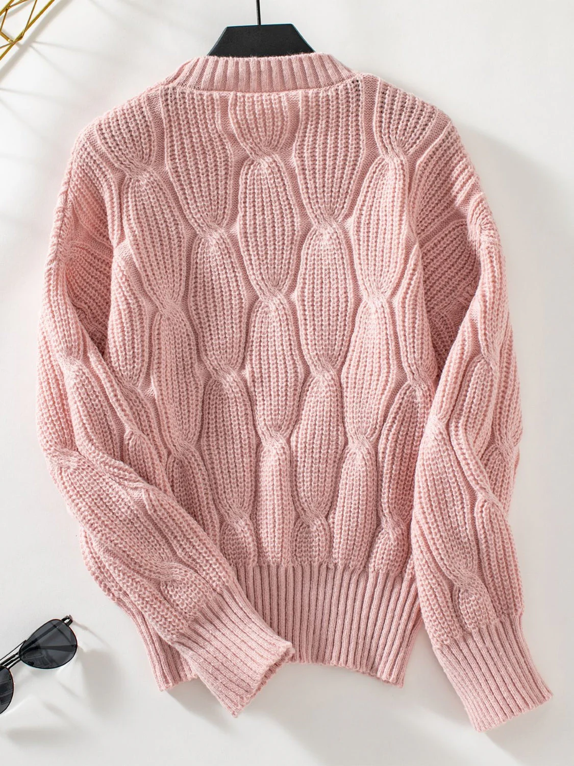 Delfina | Round neck sweater with low shoulders - Image 11