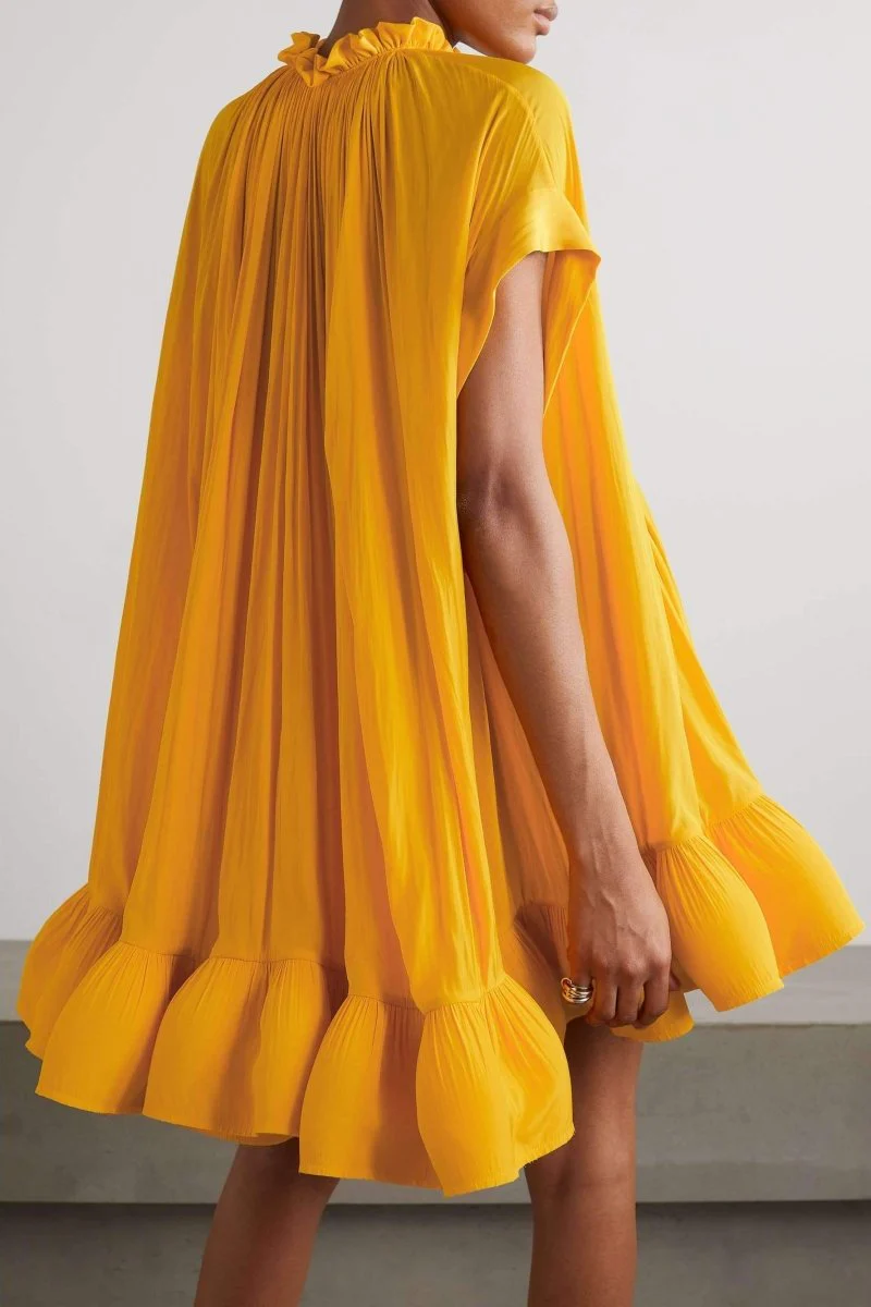 Denisse® | Mini Dress With Ruffles And Cape Effect - Image 2